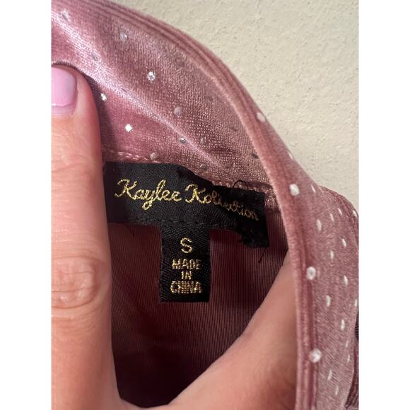 Kaylee Collection Mauve Cropped Top and Pants Set Sz S - Picture 6 of 6